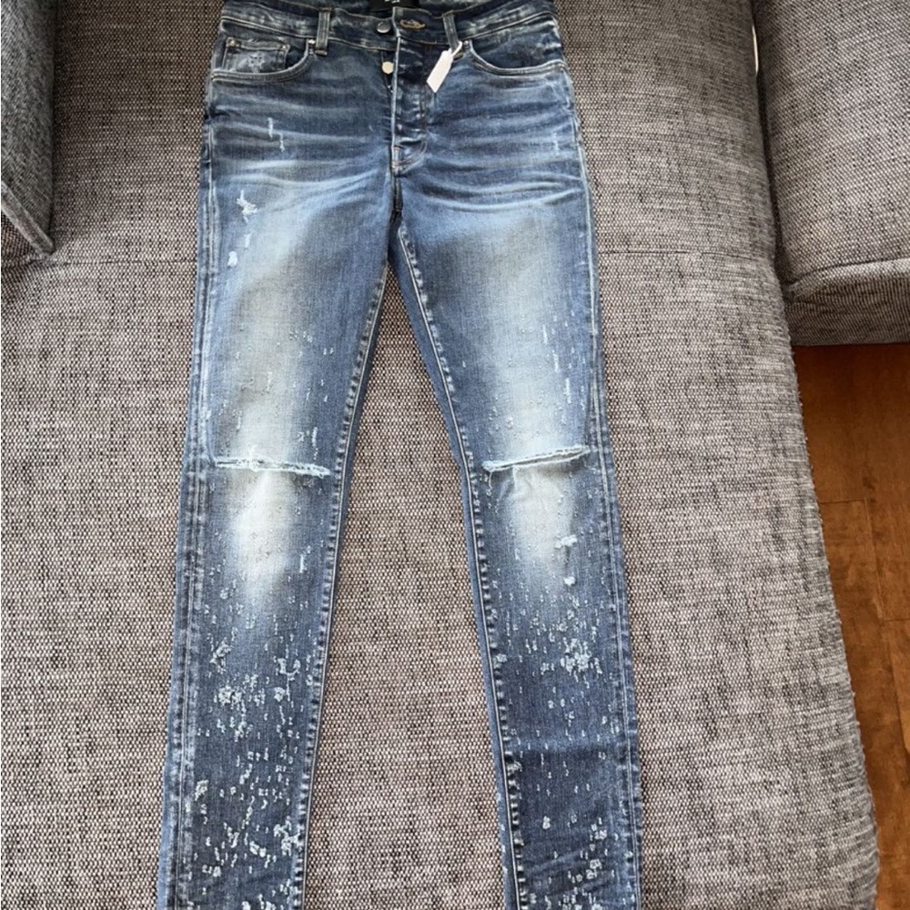 Amiri Distressed Blue Jeans New!